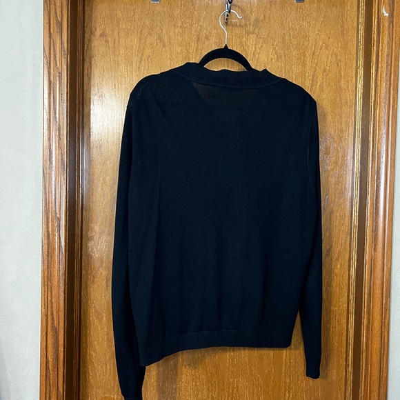 CAbi Black Textured Zippered Bomber Style Sweater Style #201 | Size XL - Picture 4 of 7